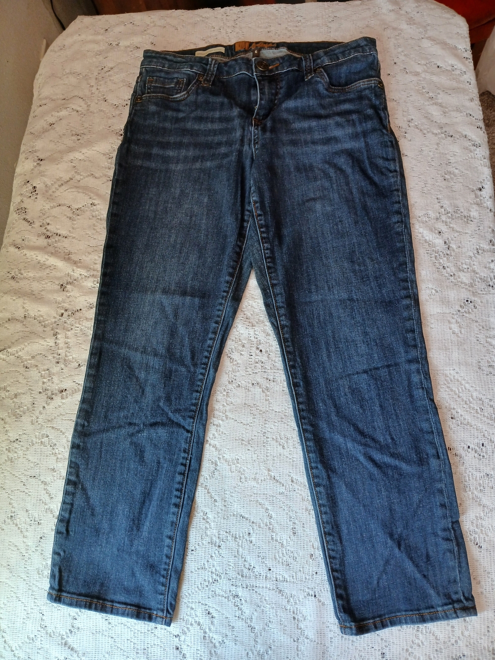 Kut from the Kloth Bardot Navy Denim Boyfriend Jeans Capris